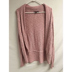 Kenneth Cole New York Womens Open Front Knitted Cardigan Pink Size Large